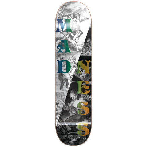 Madness - Split Overlap R7 Skateboard Deck Black/White 8.0''